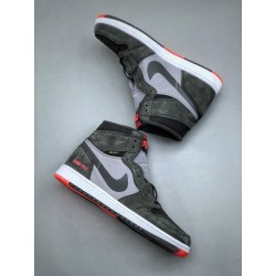 AJ 1 gris/noir